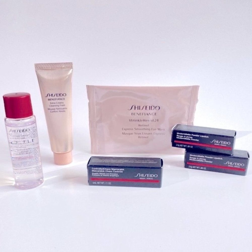 6 Piece Shiseido Travel /Trial Size Make Up & Skin Care Beauty Products New 💕